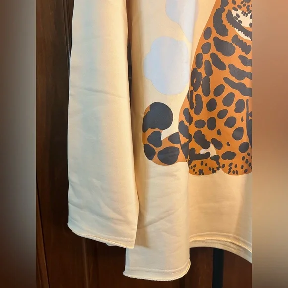 Marimekko Sweater Hiirenvirna Kaksoset Tiger Off White Brown Gray Size M - Picture 4 of 15